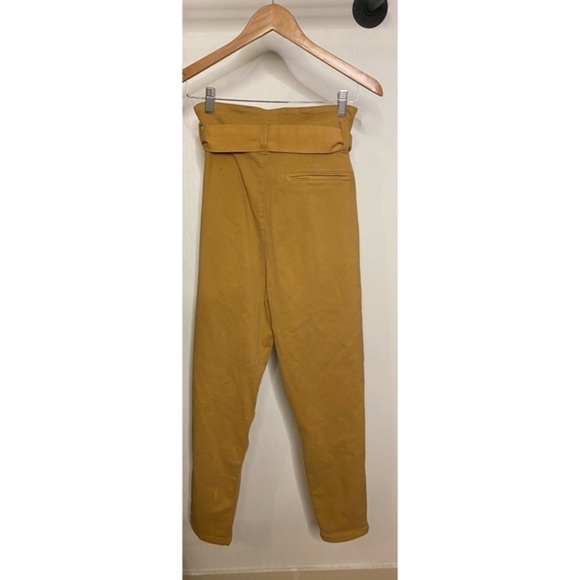 Sézane Austin Paper Bag Pants Trouser Caramel Tan Size 36 (FR) - Picture 4 of 6